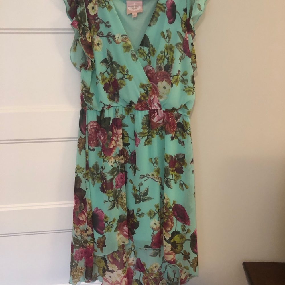 Floral hi-low dress